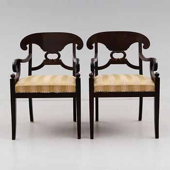 KARMSTOLAR, 1 par, Karl Johan stil, 1900-talets första hälft.