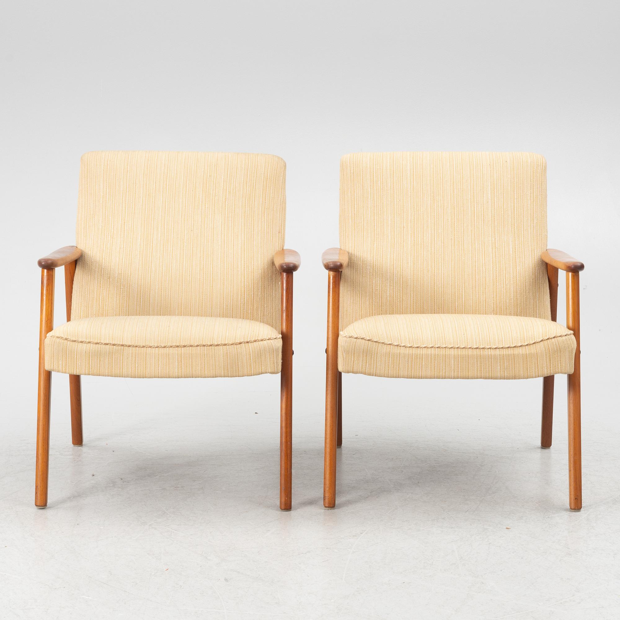 A pair of Armchairs, mid-20th century.