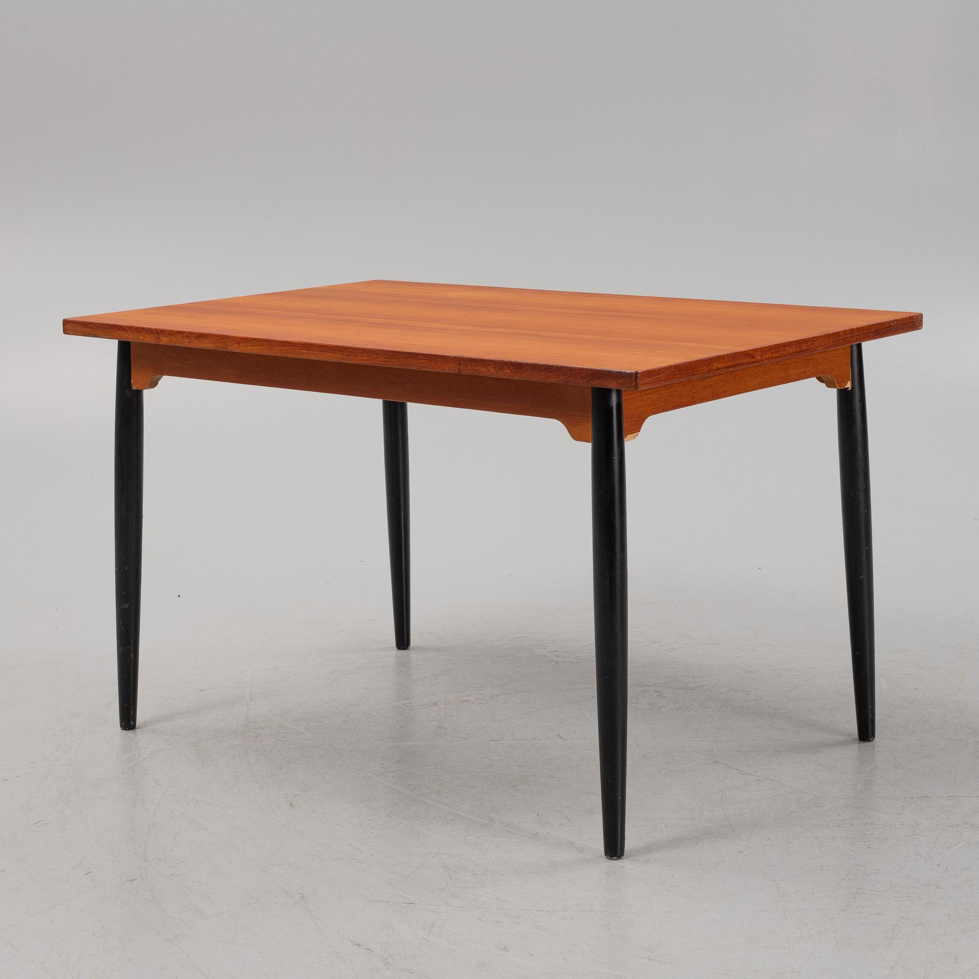 Ilmari Tapiovaara, dining table, "Fanett", mid 20:th century, Edsbyverken, Sweden.