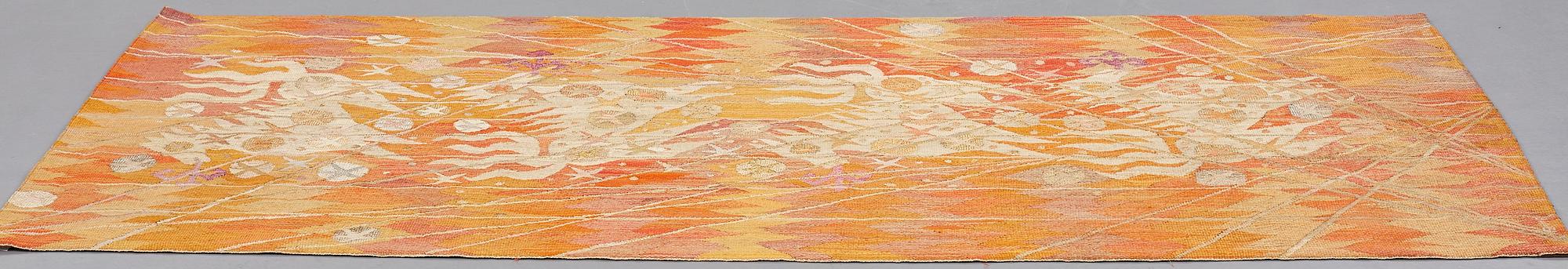 Barbro Nilsson, VÄVD TAPET, "Linjenät - Elektriska linjenätet", gobelängvariant, ca 244,5 x 109,5 cm, signerad AB MMF BN.