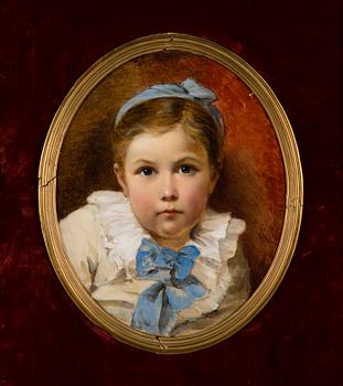 NIKOLAY EFIMOVICH RACHKOV, GIRL WITH A BLUE BOW.