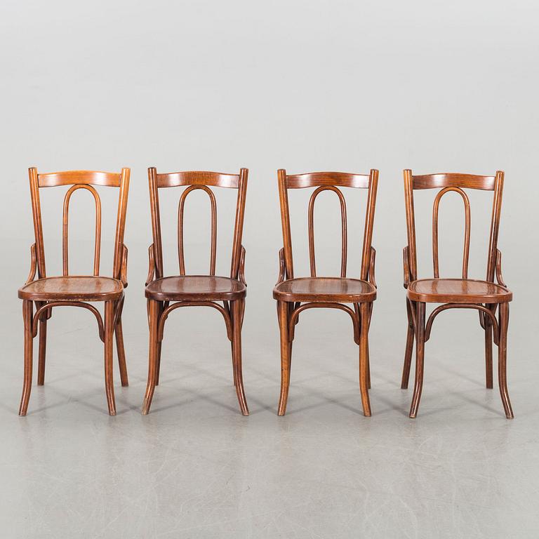 A SET OF 6 THONET STYLE CHAIRS, second half of 20th century.