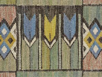 Märta Måås-Fjetterström, a 'Crocus' textile, c. 25 x 62 cm, signed AB MMF.
