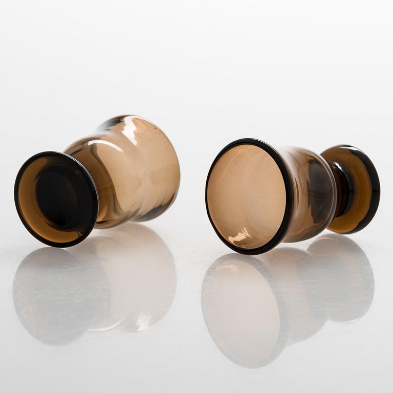 Gunnel Nyman, schnapps glasses, 6 pcs, number 3254, 5 cl, Riihimäen Lasi Oy. Finland. 1932.