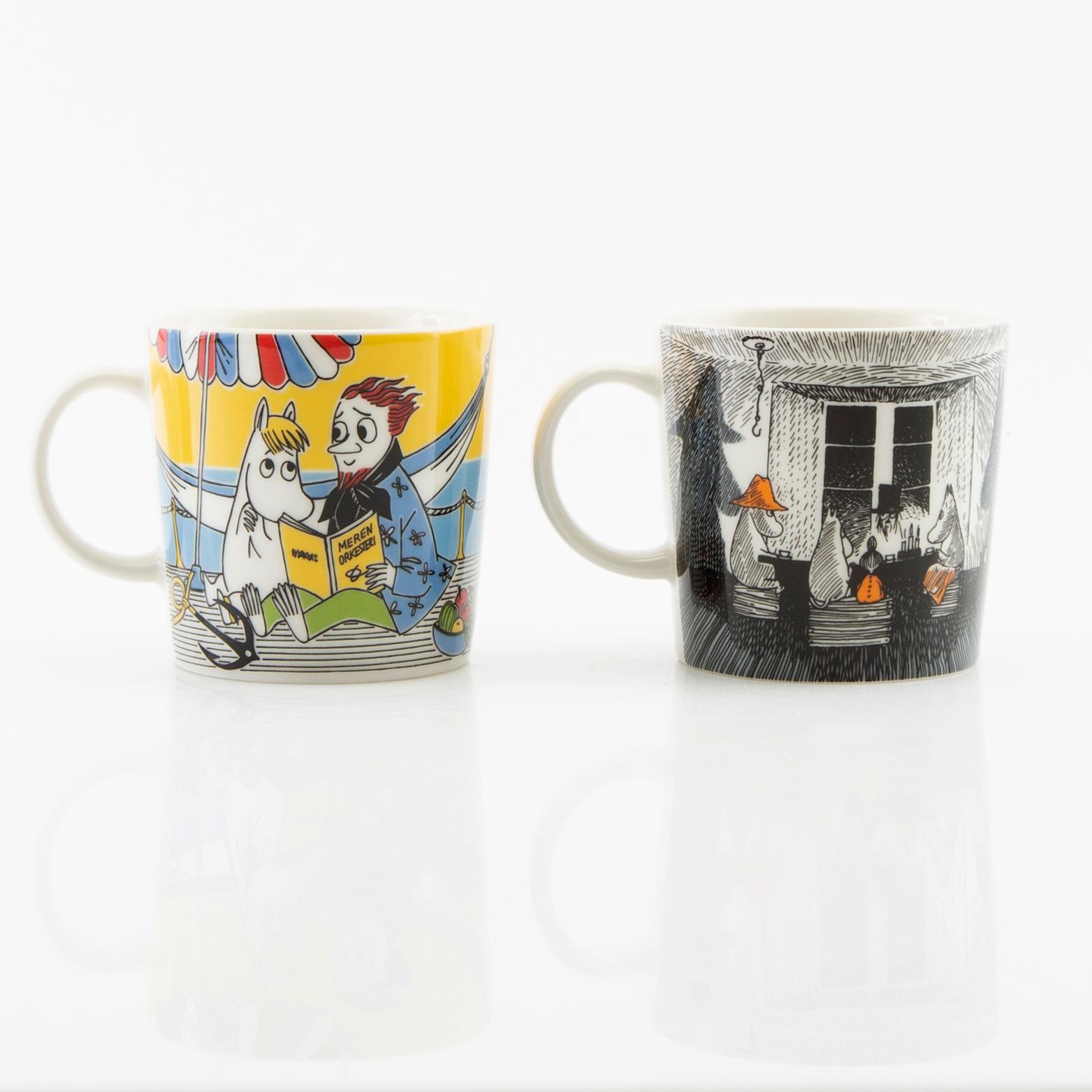 Muggar, 9 st, Moomin characters/Mumin, Arabia, Finland.