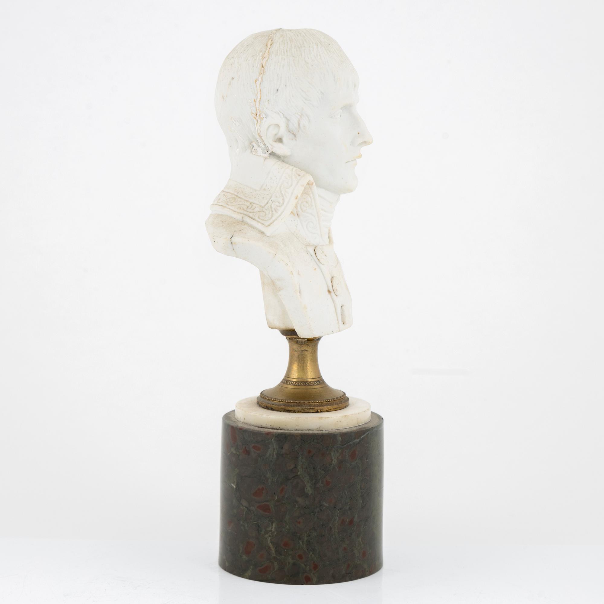 A Napoleon parian byst figurine.
