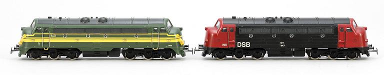 PARTI LOK, 2 st, Märklin H0 3067 samt 3133, 1900-talets andra hälft.