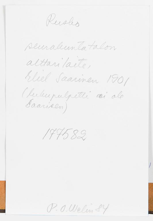 Eliel Saarinen, Skiss till Husaltare.