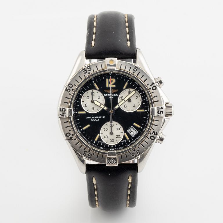 Breitling, Chrono Colt, chronograph, wristwatch, 38 mm.