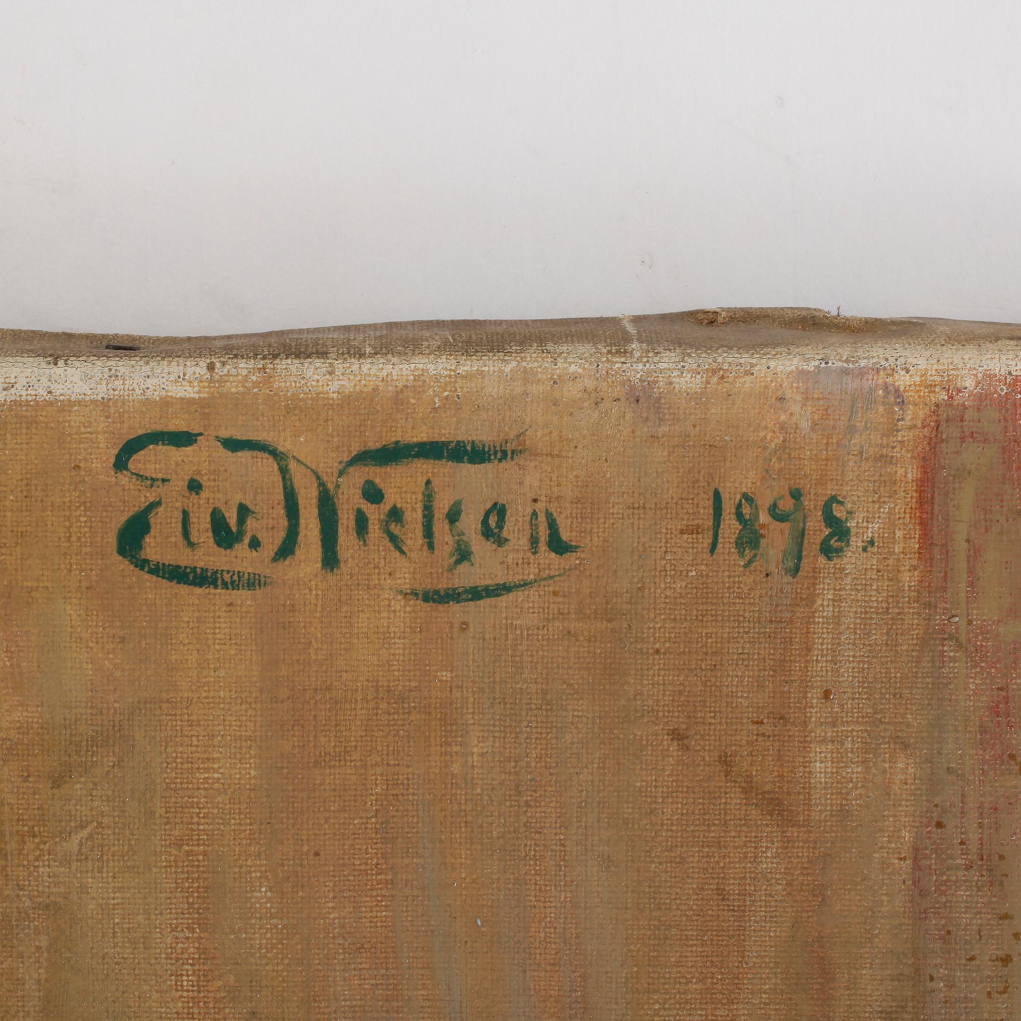 EIVIND NIELSEN, olja på duk, signerad, daterad 1898.