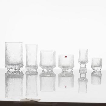 Tapio Wirkkala, servisdelar, glas, 60 delar,  "Ultima Thule", Iittala, 1900-talets andra hälft.
