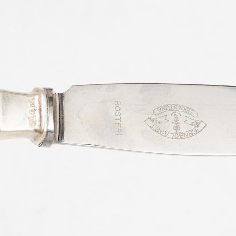 Bestickuppsättning, 86 delar, silver, stämplar K Anderson, Stockholm, bl a 1953.
