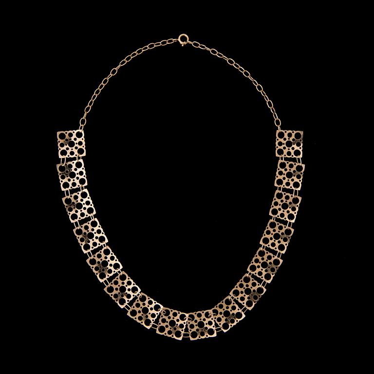 LIISA VITALI, COLLIER, 14K guld, Kultakeskus, Helsingfors 1970.