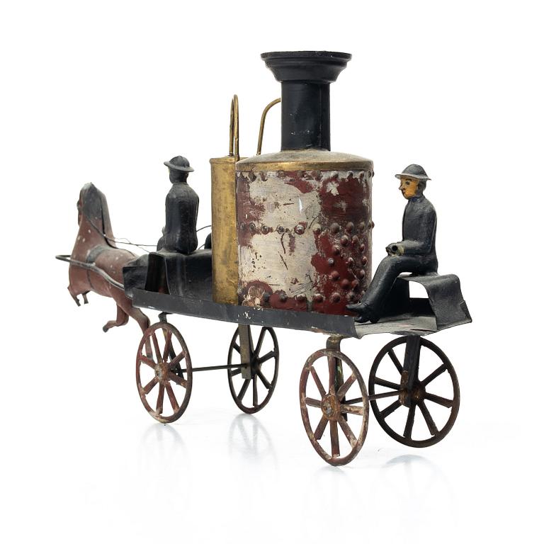 Hästdagen brandbil, troligen Charles Rossignol, Frankrike 1800-talets slut.
