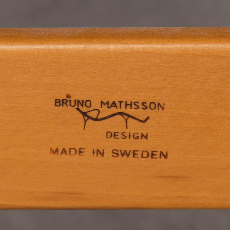 Bruno Mathsson, a 'Pernilla' armchair and a stool, Karl Mathsson, Värnamo, 1950's/60's.