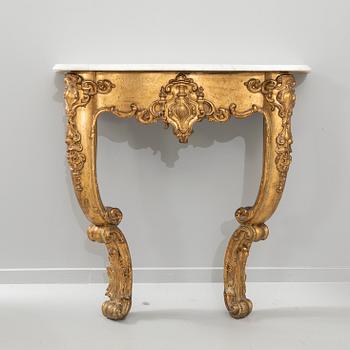 Spegel med konsolbord, 1800-tal.