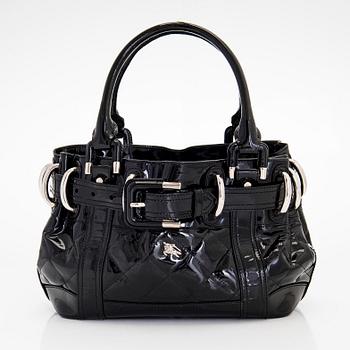 Burberry, a patent leather 'Beaton' handbag.