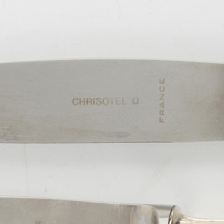 An 72-piece, silver plated culery, Chrisotel, France.
