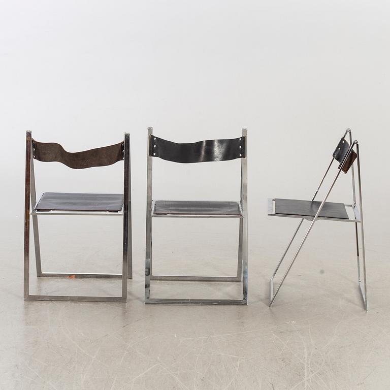 FONTONI & GERACI fällstolar 3 st "Elios" Italien 1960-tal.