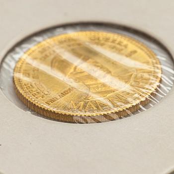 A commemorative coin of Mannerheim, gold, Venezuela 1958. Banco Italo-Venezuela.