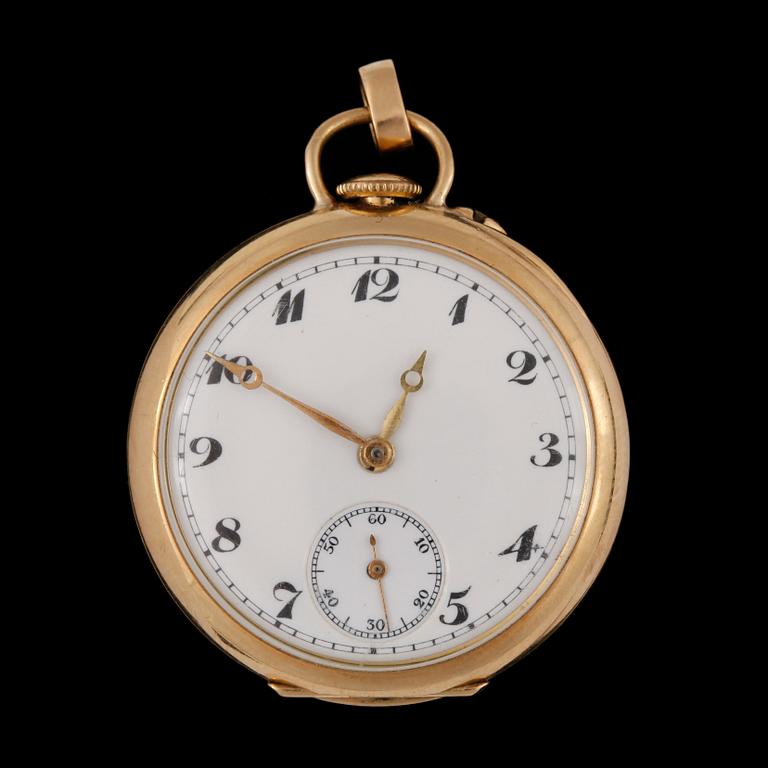 FICKUR, dam, 18 k guld. Tidigt 1900-tal. Vikt ca 27 gram.