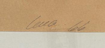 LENA SVEDBERG, teckning, sign o dat -66.