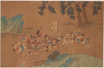 Album med målningar föreställande Envoyéer som kommer med gåvor, 职贡图 (Zhigong tu), troligen 1600-tal, efter äldre mästa.