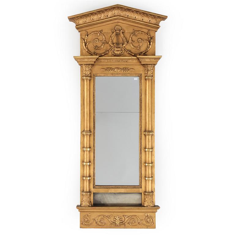 SPEGEL, empire, Johan Martin Berg (1772-1852), Göteborgs Hallstämpel, tidigt 1800-tal.