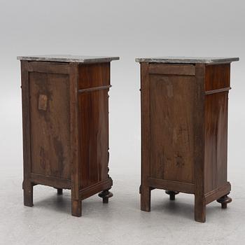 A pair of bedside tables, second half of the 19th century.