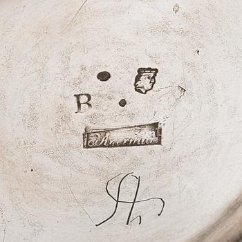 A Swedish parcel-gilt silver wedding-beaker, maker's mark of Petter Åkerman, Stockholm 1760.
