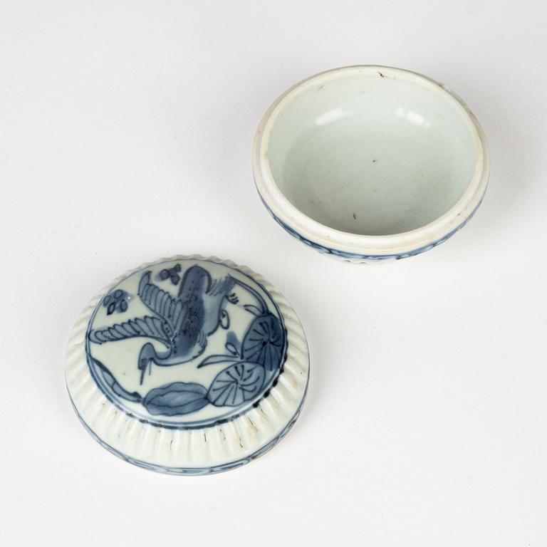 A group of blue and white porcelain for the South East Asian market, 15th/17th Century.