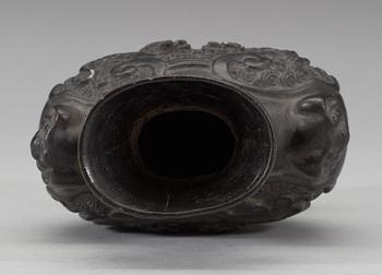 A bronze imitating bisquit vase, Qing dynasty.