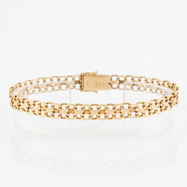 Armband, 18K guld, x-länk.