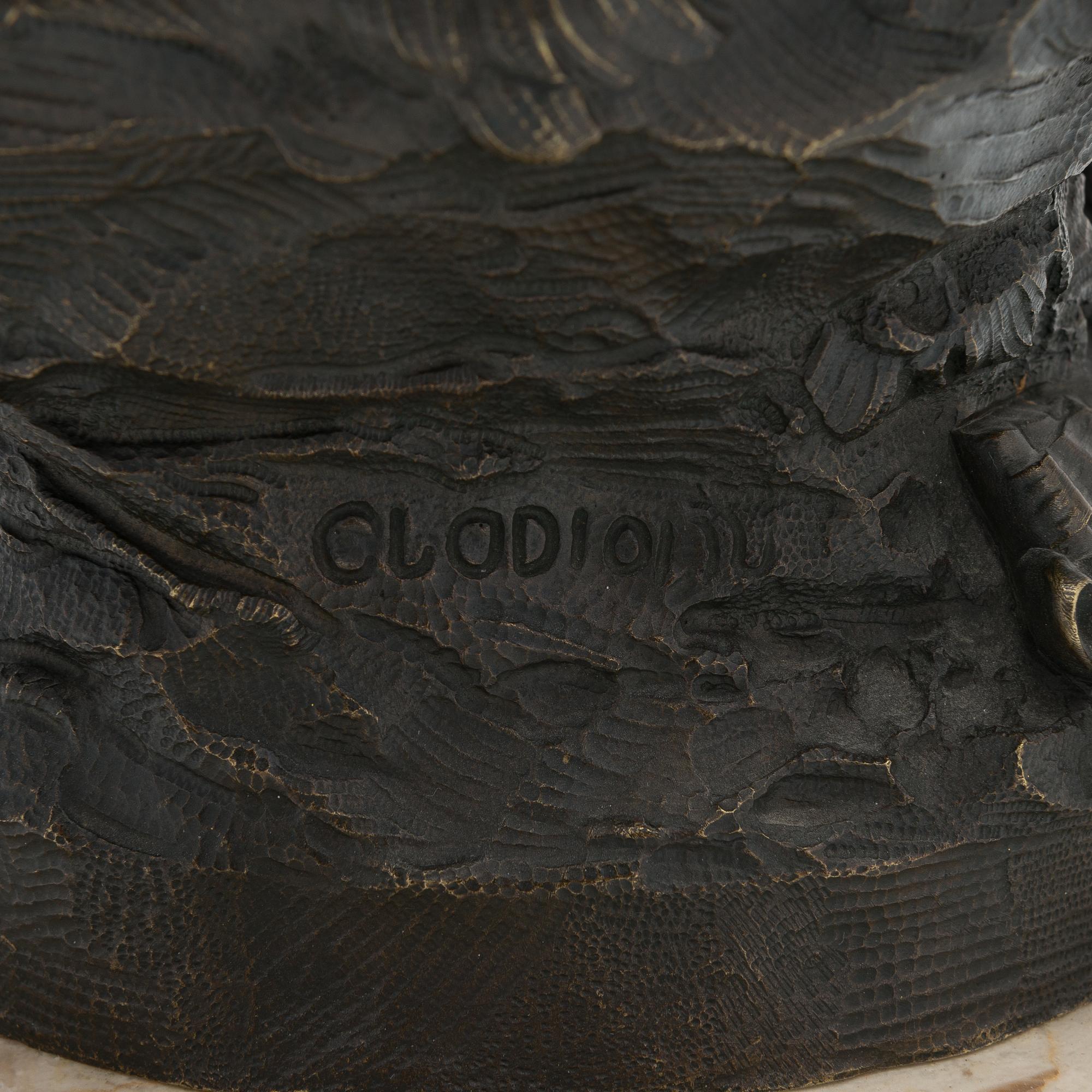 Claude Michel Clodion, after, a bronze sculpture, marked 'Clodion'.