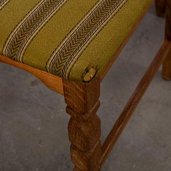 A set of six Danish Henning Kjaerulf chairs, second half of 20th century.