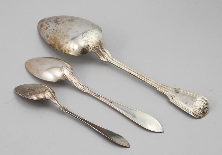 SKEDAR, 14 st, silver, Sverige, 1800-tal samt 1900-tal, vikt 780 gram.