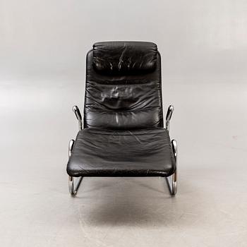 A Kenneth Bergenblad Cicero leather and chrome easy chair for DUX 1980/90s.