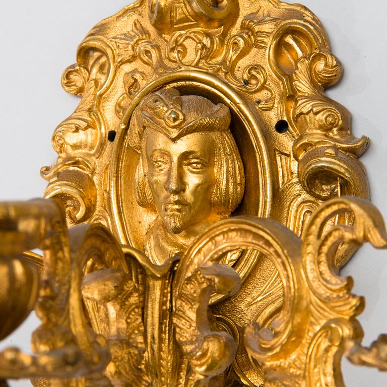 A pair of wall sconces from the last quarter of the 19th Century.