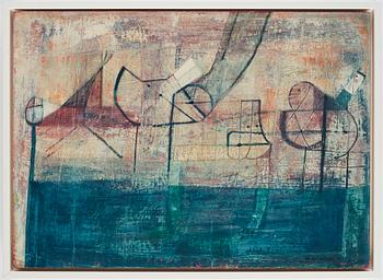 ANDERS ÖSTERLIN, oil on paper panel, signed and dated 1954.