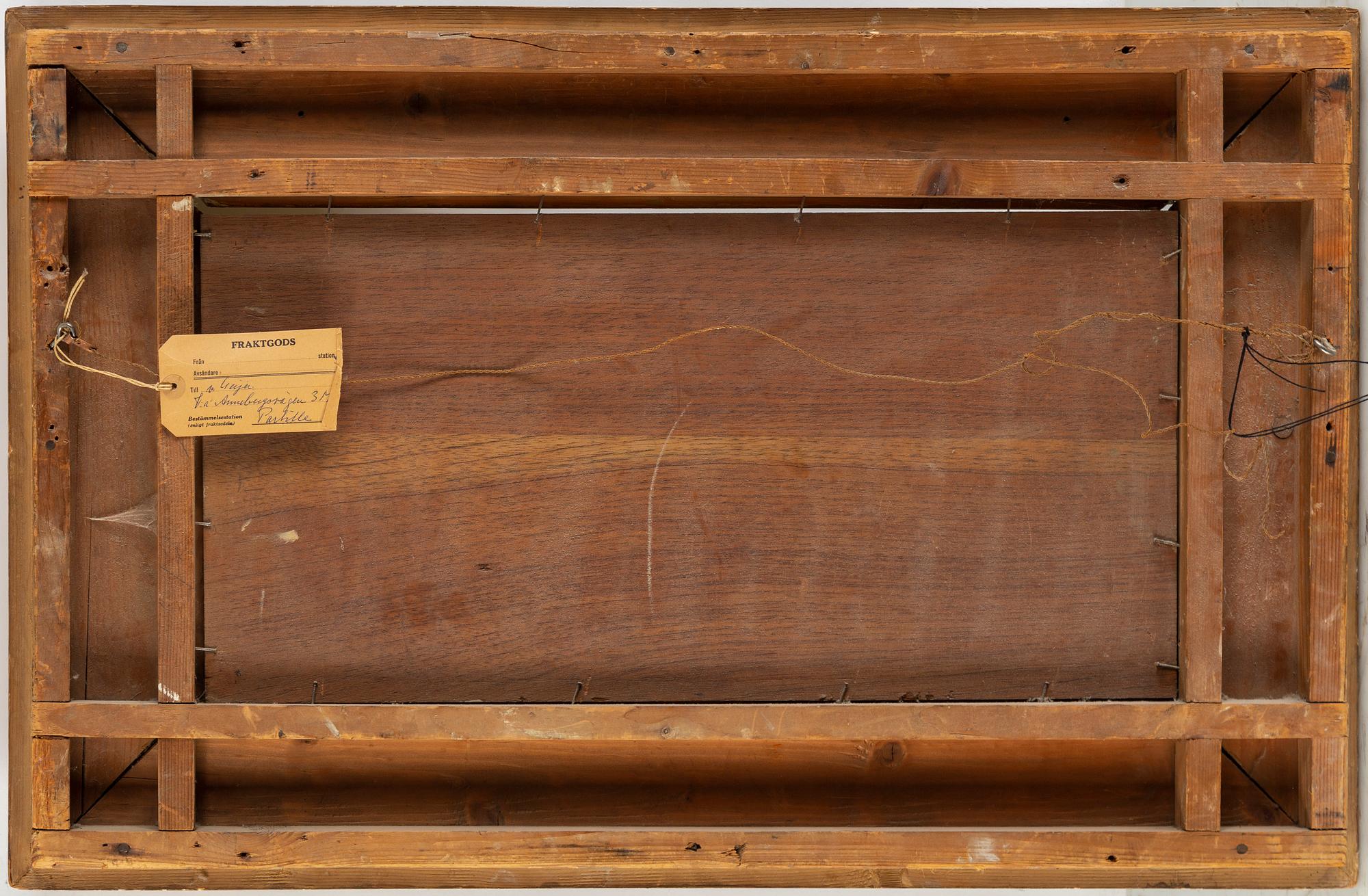 F. VON HOHENSTÄDT, olja på pannå, signerad.