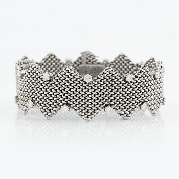 W.A. Bolin, bracelet, 18K white gold with brilliant-cut diamonds, Stockholm 1966.