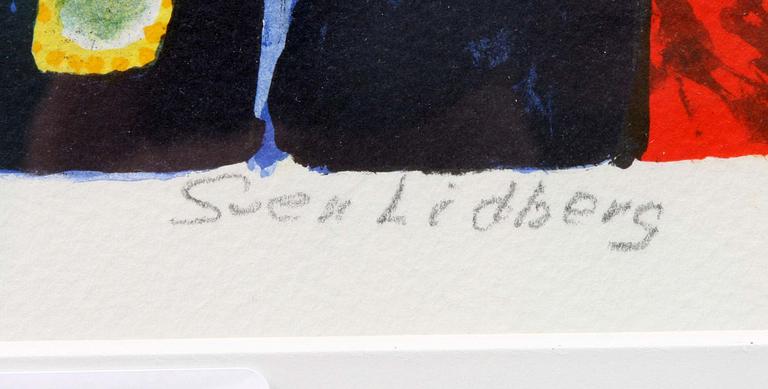 SVEN LIDBERG, färglitografi, sign och numr HC.