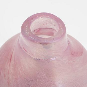 Ada Loumani, a glass vase, signed.