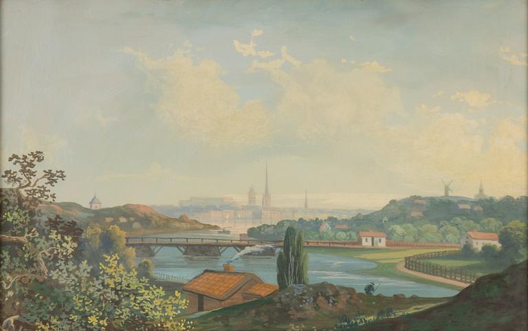 Svensk konstnär, 1800-tal, Vy mot Stockholm/I Stockholms utkanter, ett par.