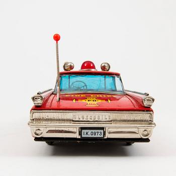 A tinplate Ichiko "Fire Dept Chief's car" Oldsmobile, Japan, 1960s.