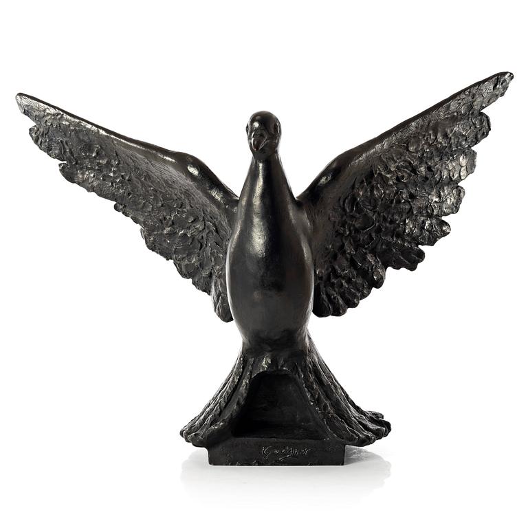 Gudmar Olovson, sculpture. Signed. Numbered. Foundry mark. Bronze, height 52 cm, length 73 cm.