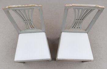 STOLAR, 1 par, gustaviansk stil, 1900-talets första hälft.