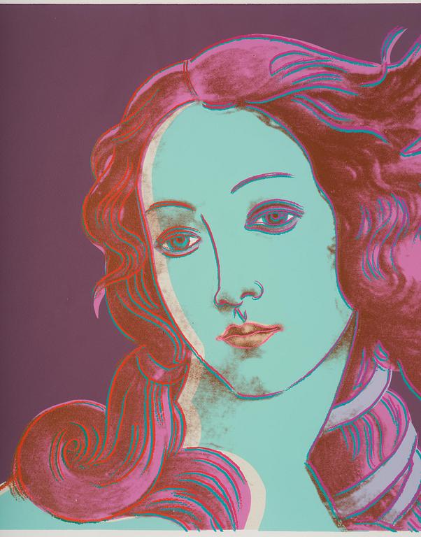Andy Warhol, "Venus", ur: "Details of renaissance paintings (Sandro Botticelli, Birth of Venus, 1482)".