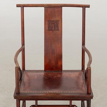 A Chinese 20th century wooden chair.