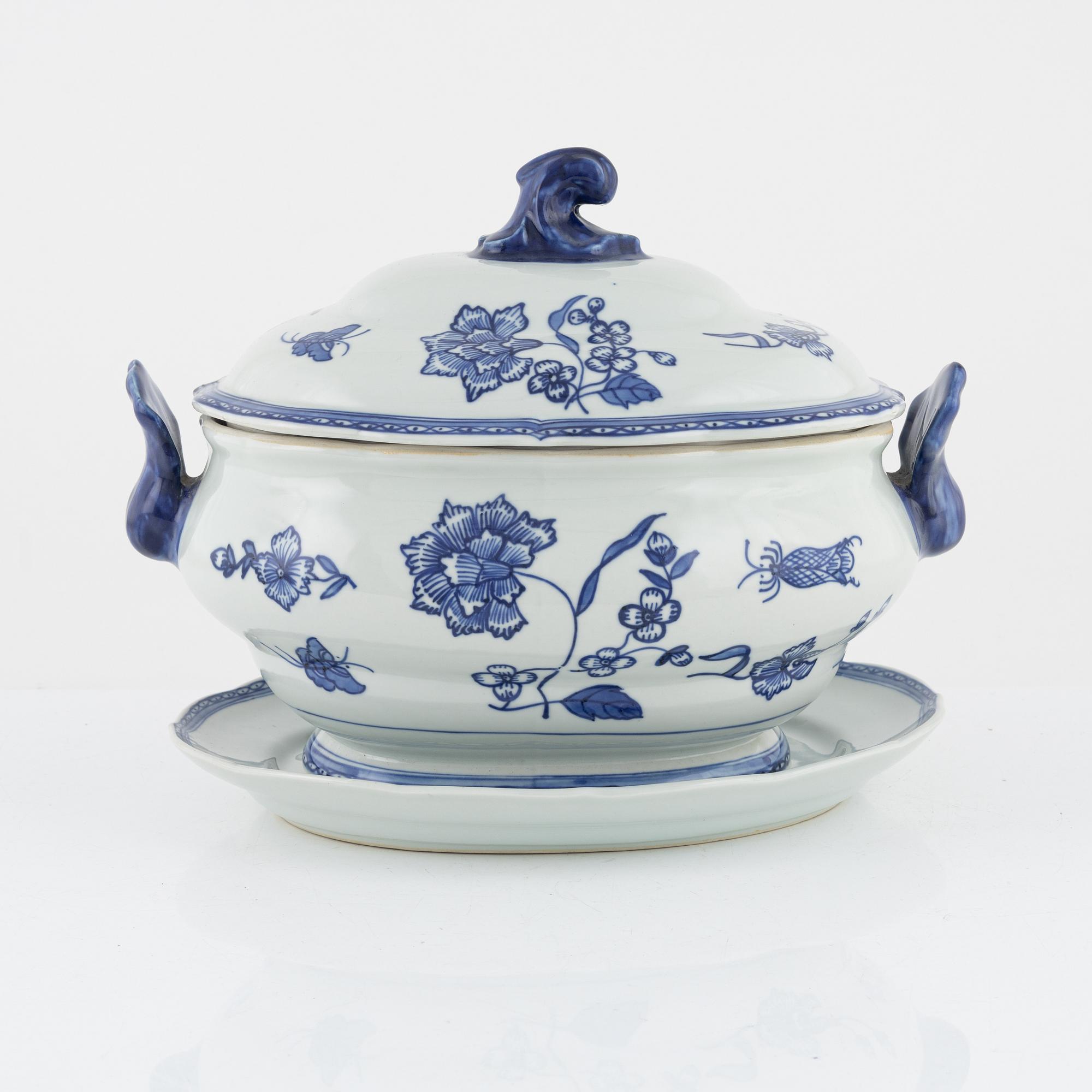 A 'Nejlika' porcelain tureen with cover, from IKEAs' 18th century series, 1990's.